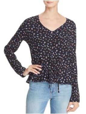 NWT Rails Beaux Top in Mariposa Blue Butterfly Size Small